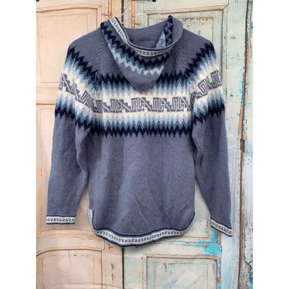 American South Side Alpaca Hooded Sweater LG - Picture 4 of 4